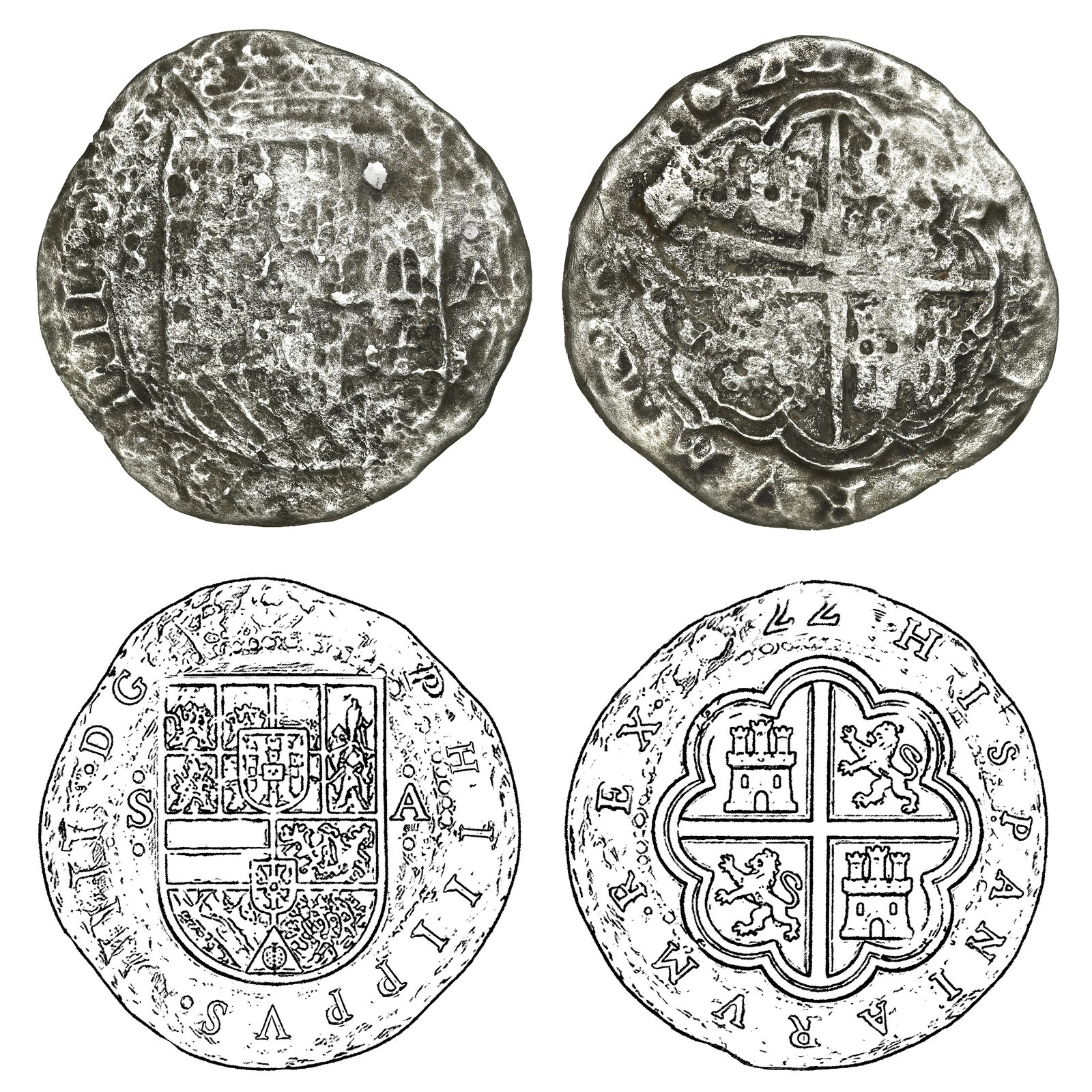 Lote 113 - Macuquina de 4 Reales. 1622