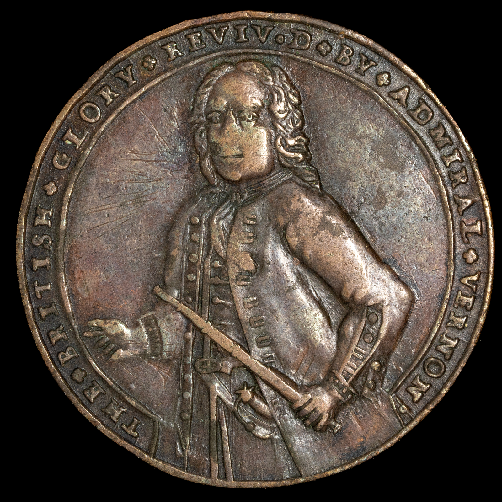 Lote 162 - Medalla del Almirante Vernon Conmemorando la Toma de Portobello en 1739
